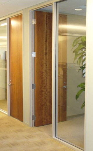 Interior Alumimum Frames and Wood Veneer Doors